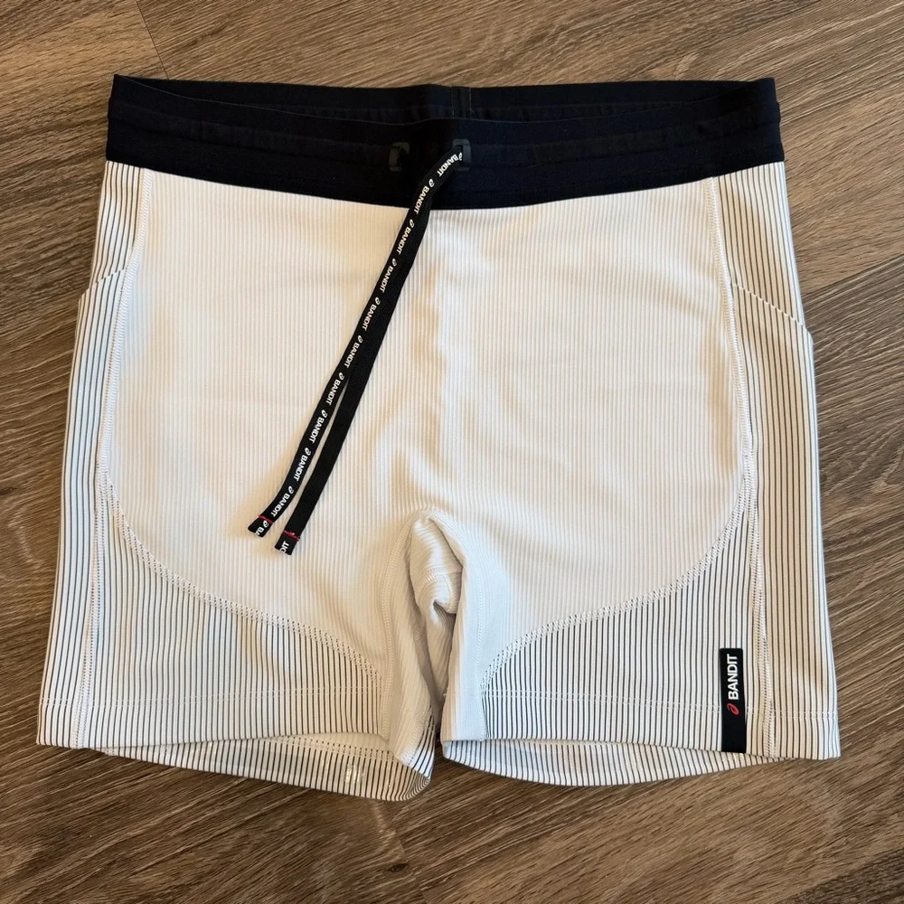 Bandit x Asics Women's Cadence Stripe 5" Compression Shorts - Picture 1 of 4